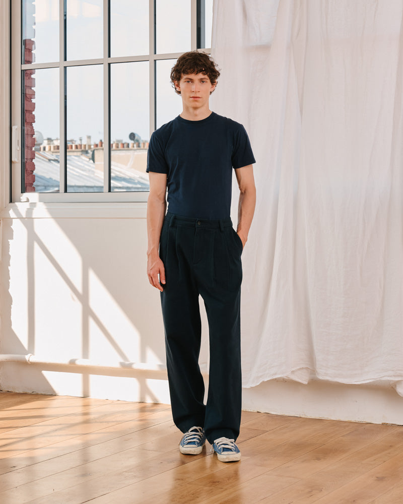Merci - Pantalon Chino Abram - Marine
