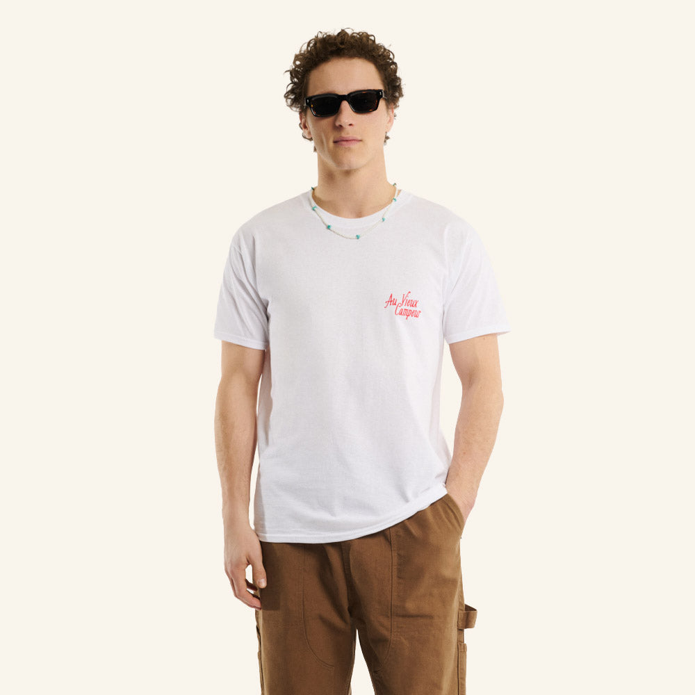 Au Vieux Campeur - Congés Payés - T-Shirt Montagne - Blanc