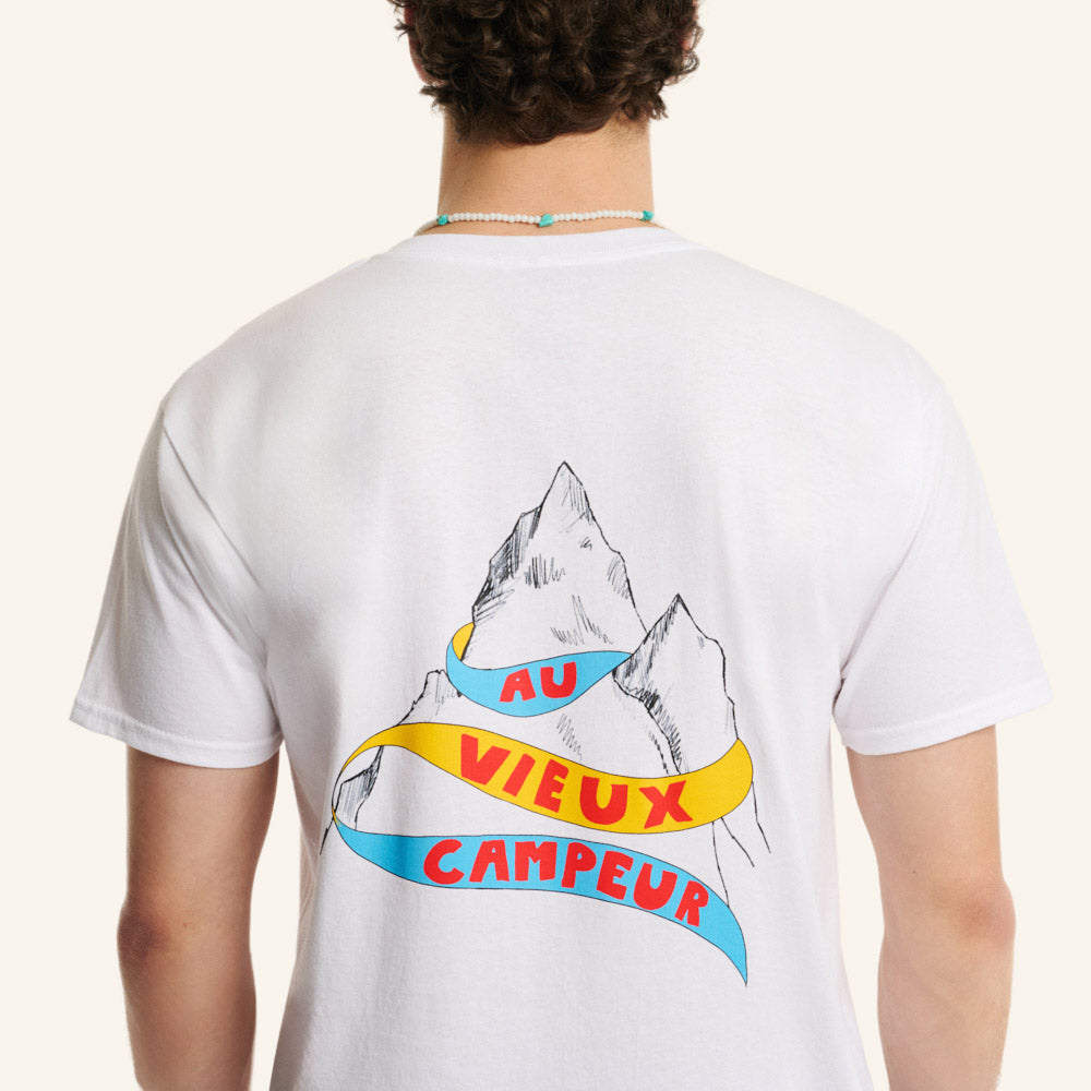 Au Vieux Campeur - Congés Payés - Mountain T-shirt - White