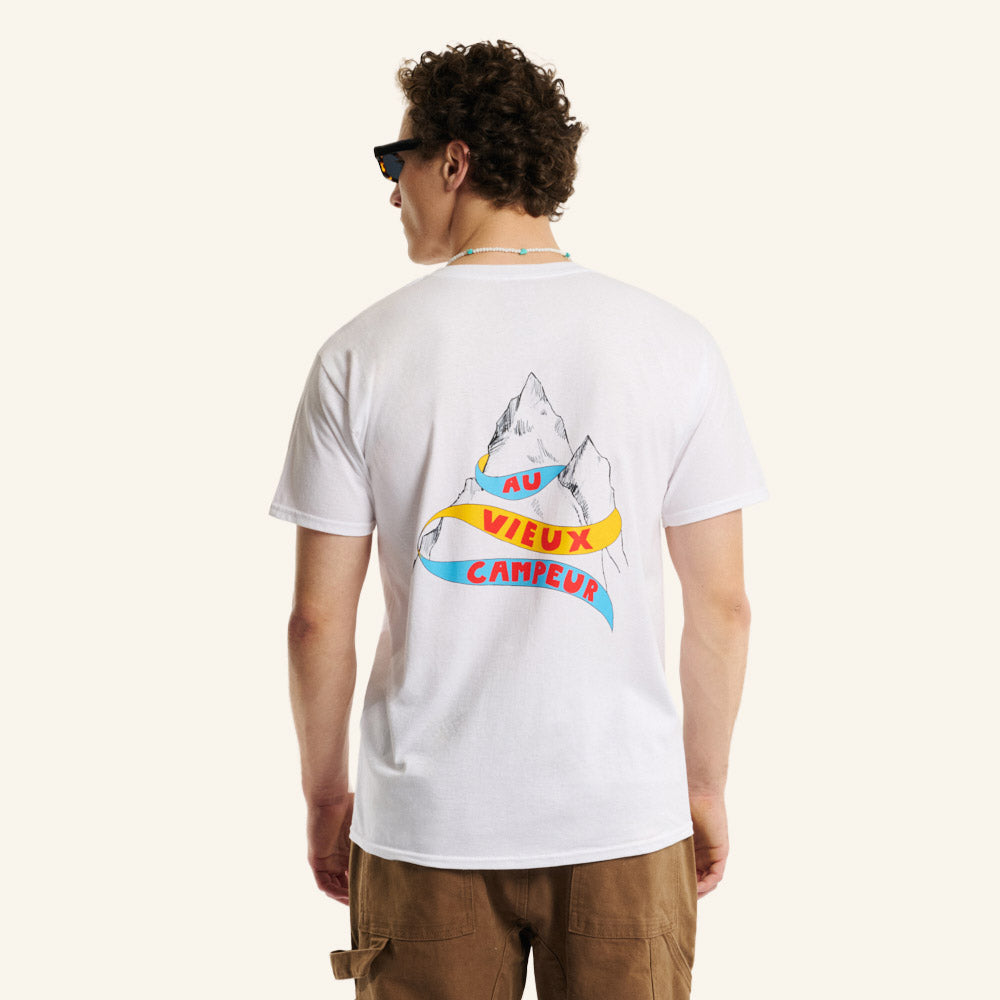 Au Vieux Campeur - Congés Payés - Mountain T-shirt - White