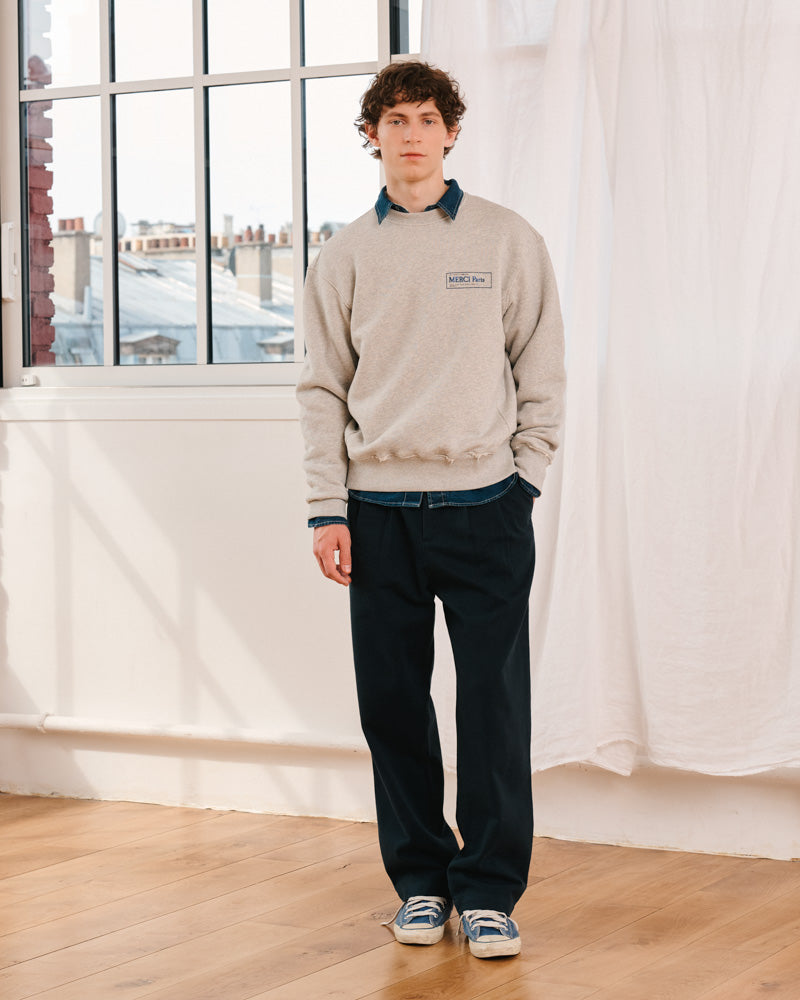 Merci - Sweat Miles - Gris Chiné