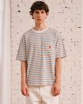 Merci - T-Shirt Vadim Rayé - Blanc & Bleu