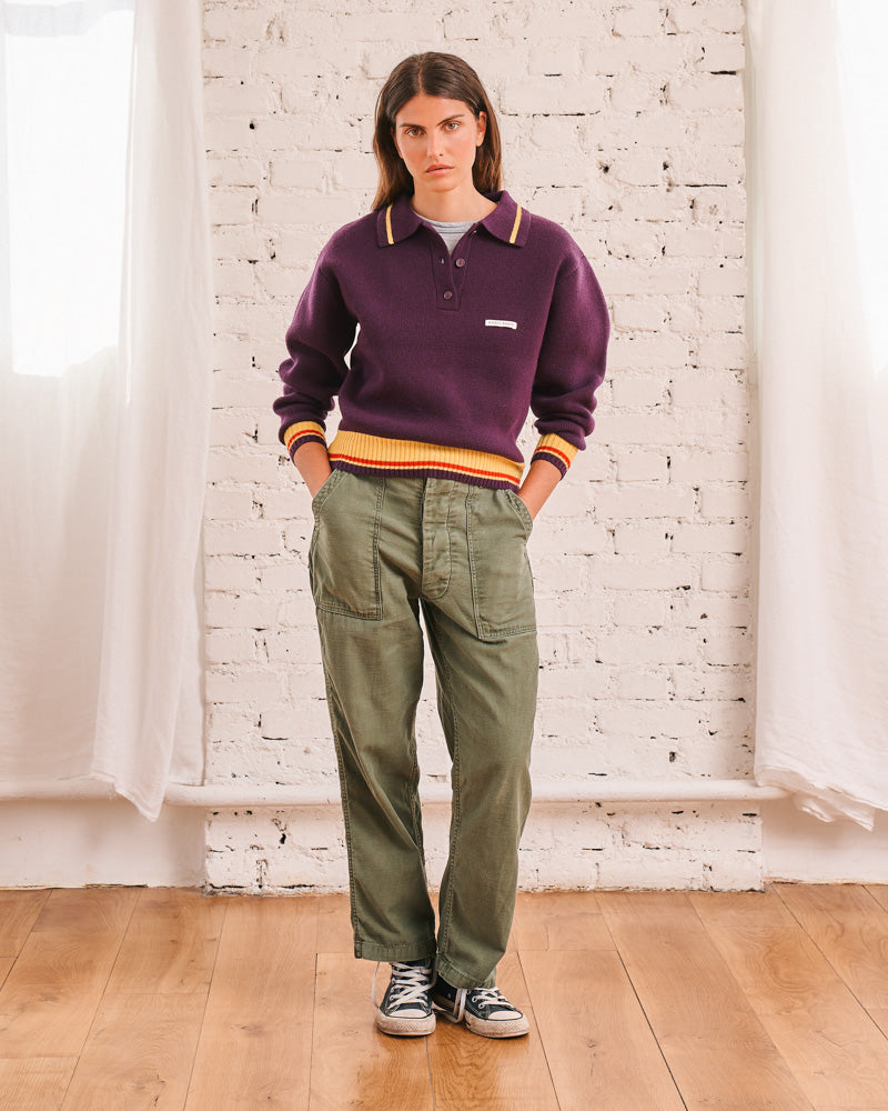 Merci - Pull Giulia - Violet Jaune & Rouge