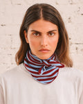 Merci - Martine Stripes Bandana - Red & Blue