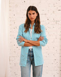Merci - Chemise Sacha Rayé - Turquoise