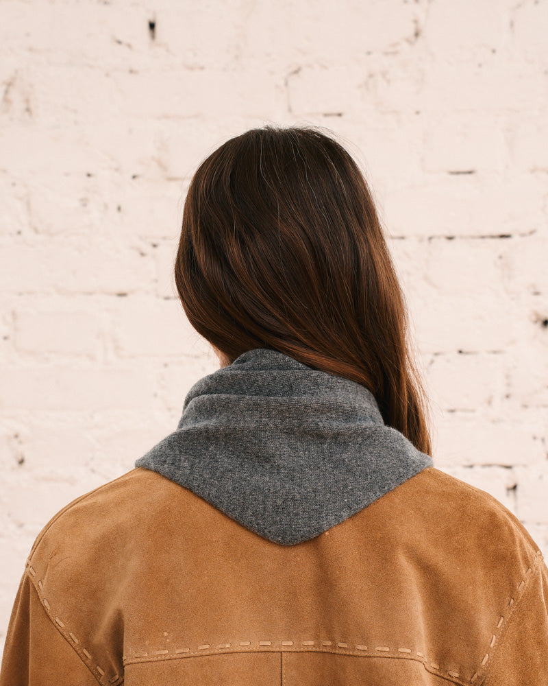 Merci - Martine cashmere bandana - Heather Gray