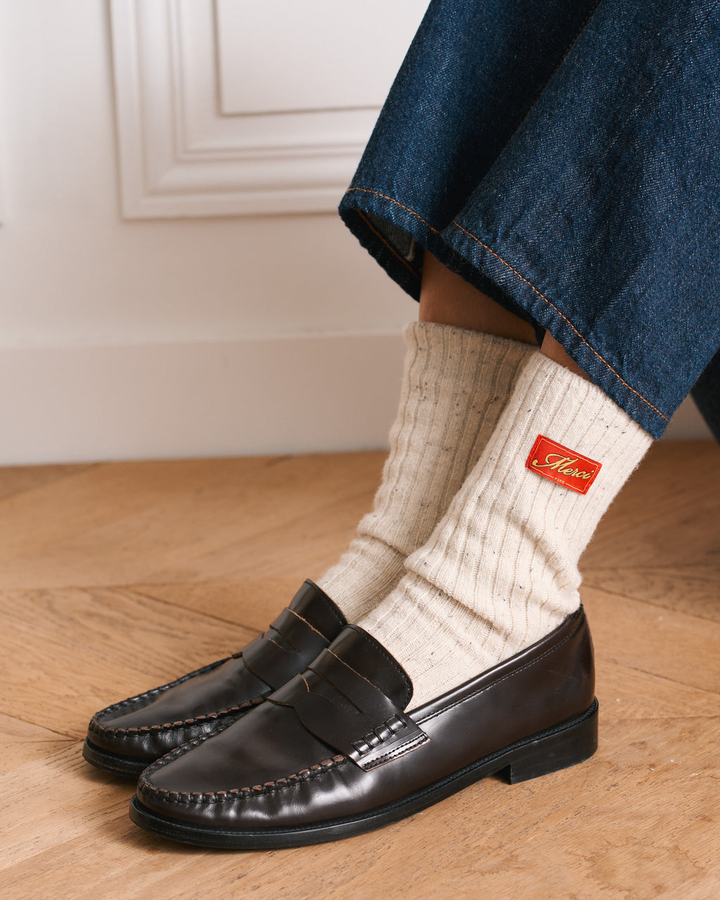 Merci - Chaussettes Sacha - Ecru