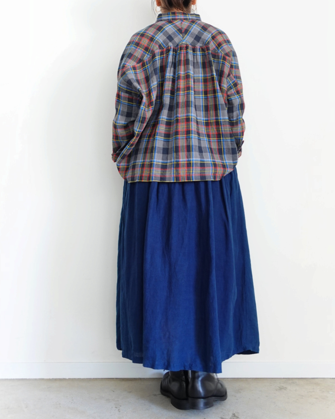 Ichi - Chemise Carreaux Tartan - Gris