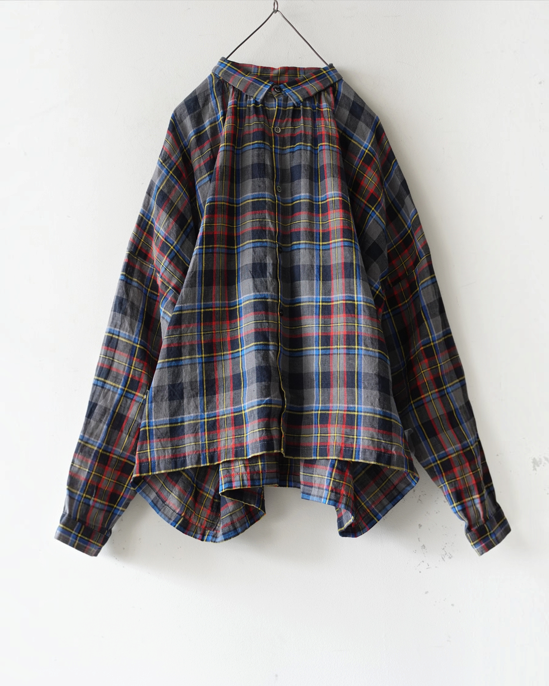 Ichi - Chemise Carreaux Tartan - Gris