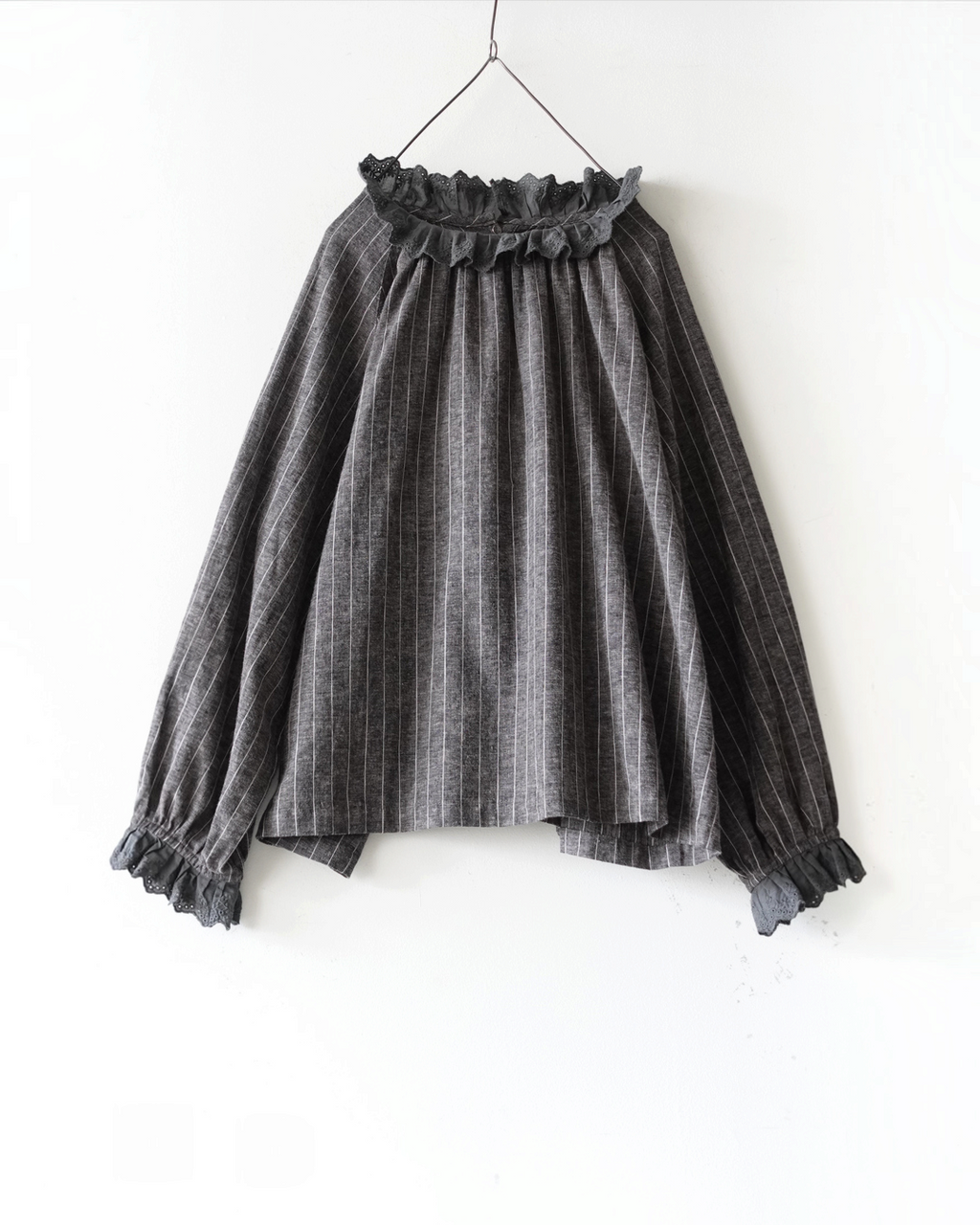 Ichi - Chemise Pinstripe - Anthracite