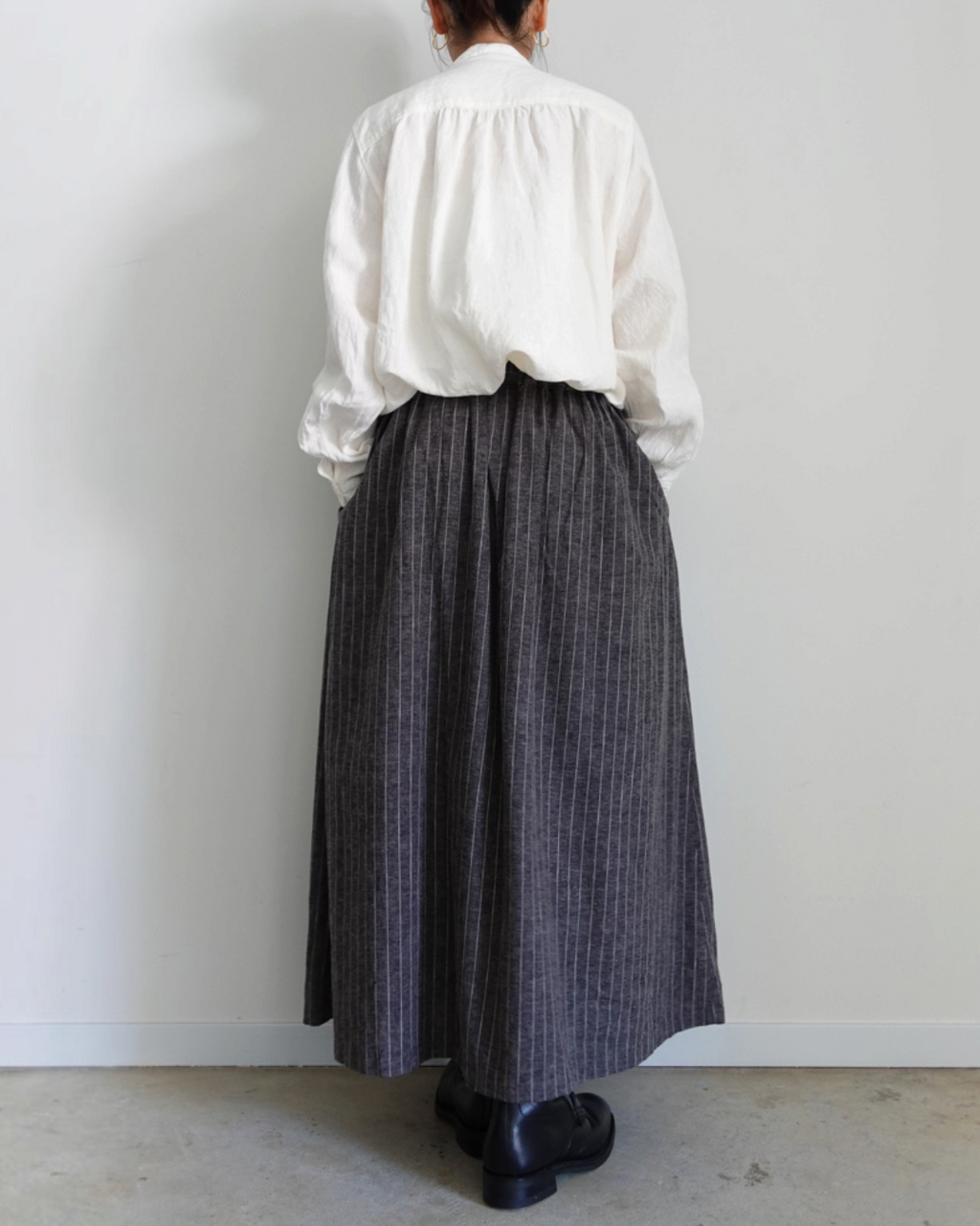 Ichi - Jupe Pinstripe - Anthracite