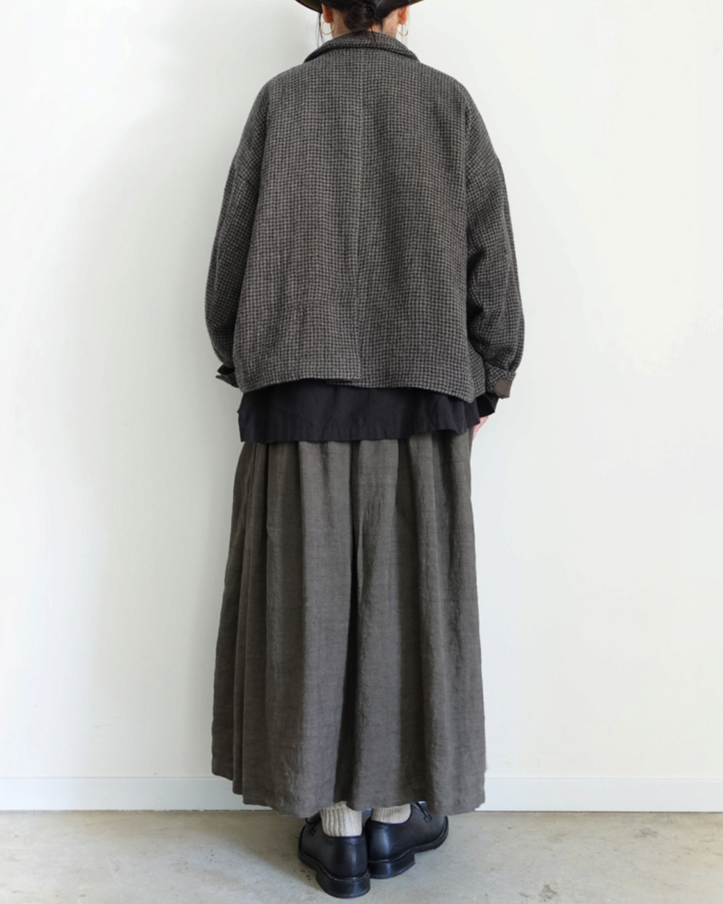 Ichi - Veste Laine Pied-de-Poule - Moka
