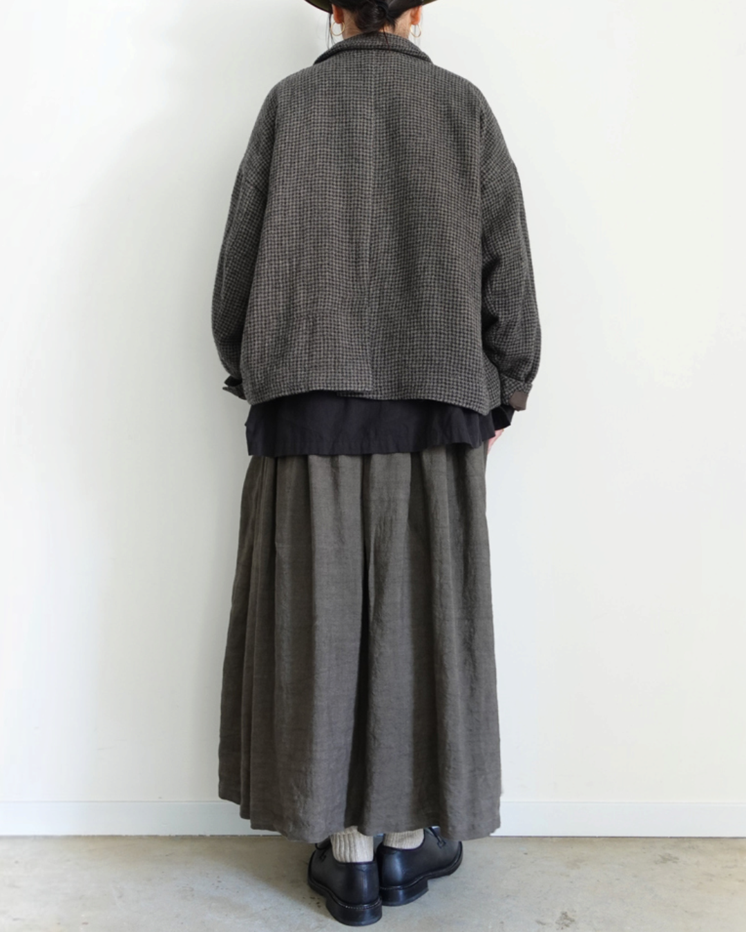 Ichi - Veste Laine Pied-de-Poule - Moka