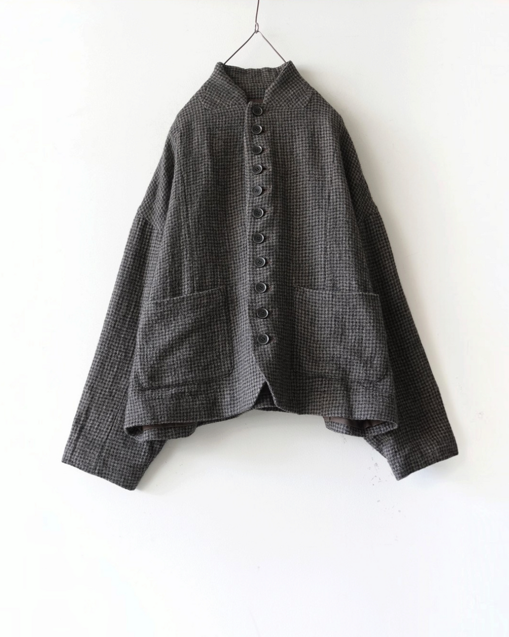 Ichi - Veste Laine Pied-de-Poule - Moka