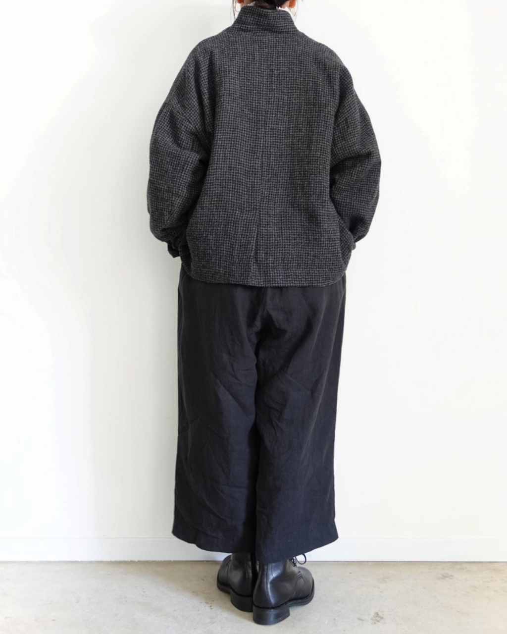Ichi - Veste Laine Pied-de-Poule - Anthracite