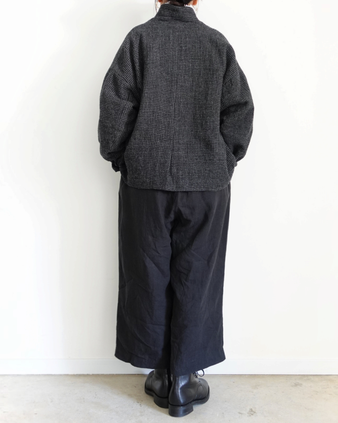 Ichi - Veste Laine Pied-de-Poule - Anthracite