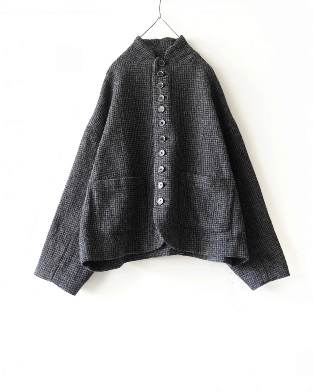 Ichi - Veste Laine Pied-de-Poule - Anthracite