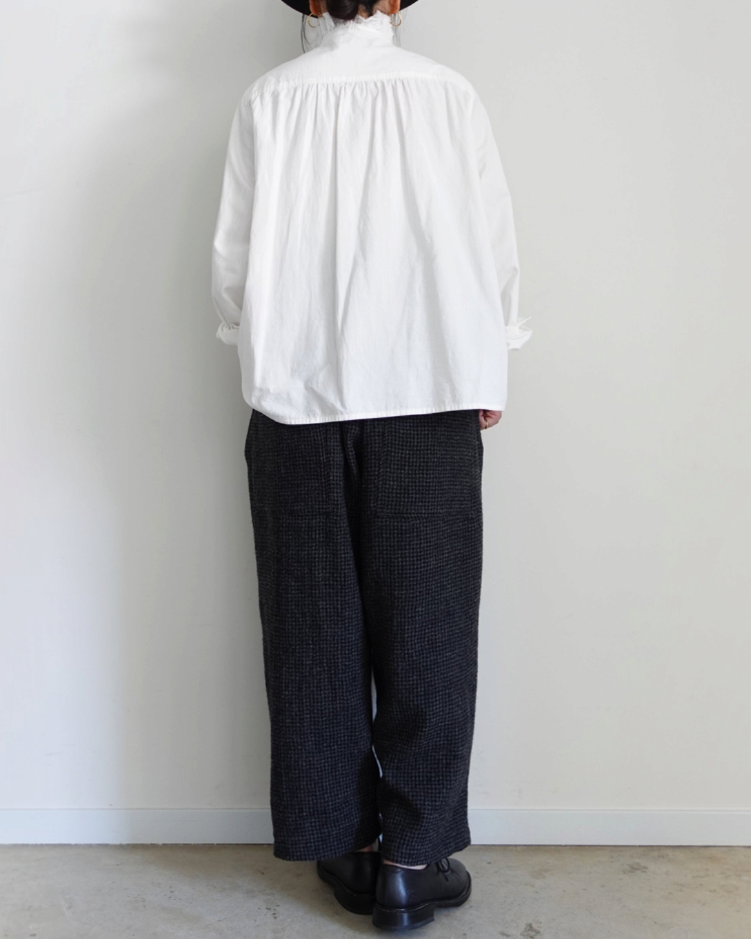 Ichi - Pantalon Laine Pied-de-Poule - Anthracite