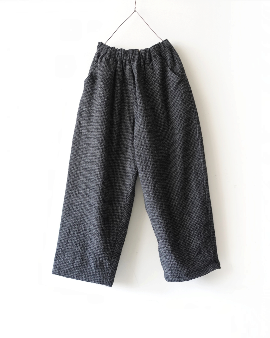 Ichi - Pantalon Laine Pied-de-Poule - Anthracite