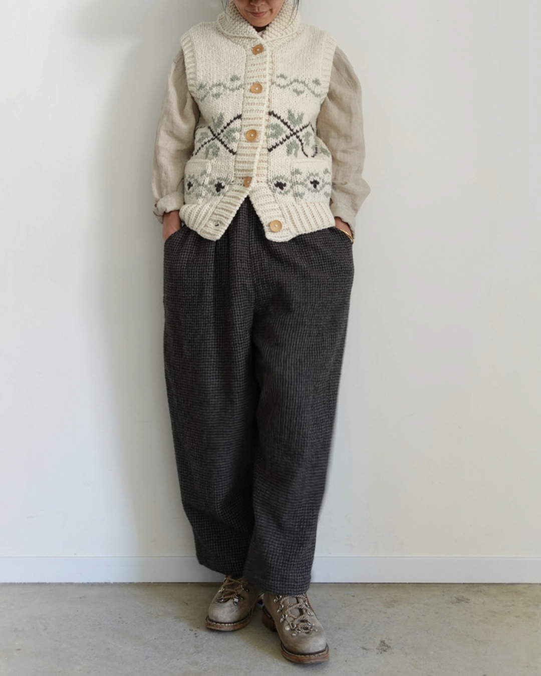 Ichi - Gilet Peru - Blanc