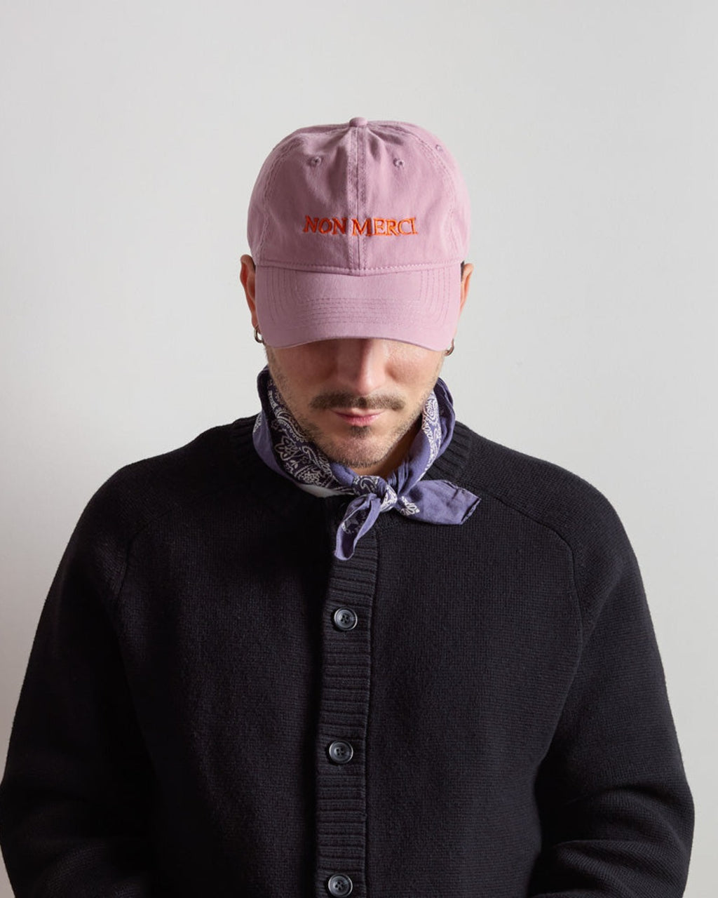 Merci - Non Merci cap - Lila & Orange