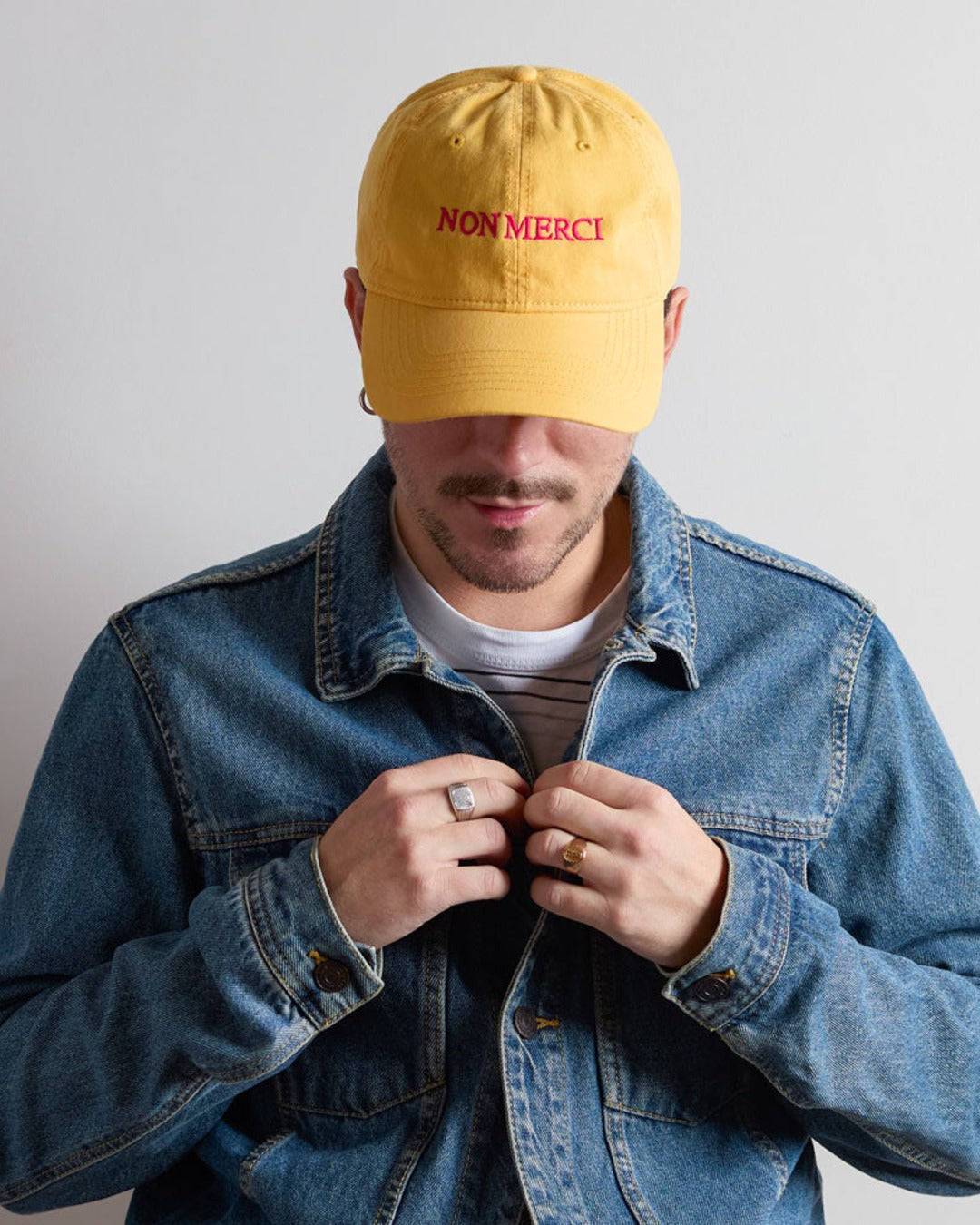 Merci - Non Merci cap - Yellow & Pink