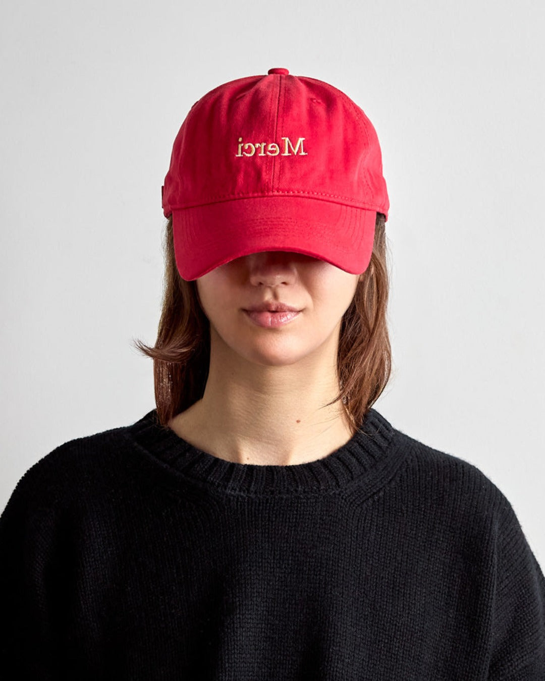 Merci - Casquette Miroir - Rouge & Ecru