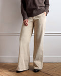 Merci - Pantalon En Velours Dalida - Crème