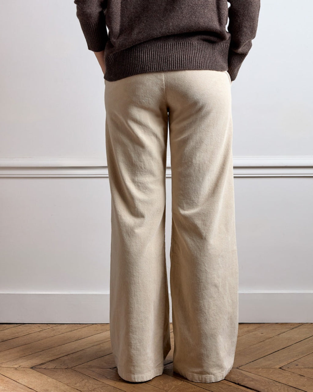 Merci - Pantalon En Velours Dalida - Crème