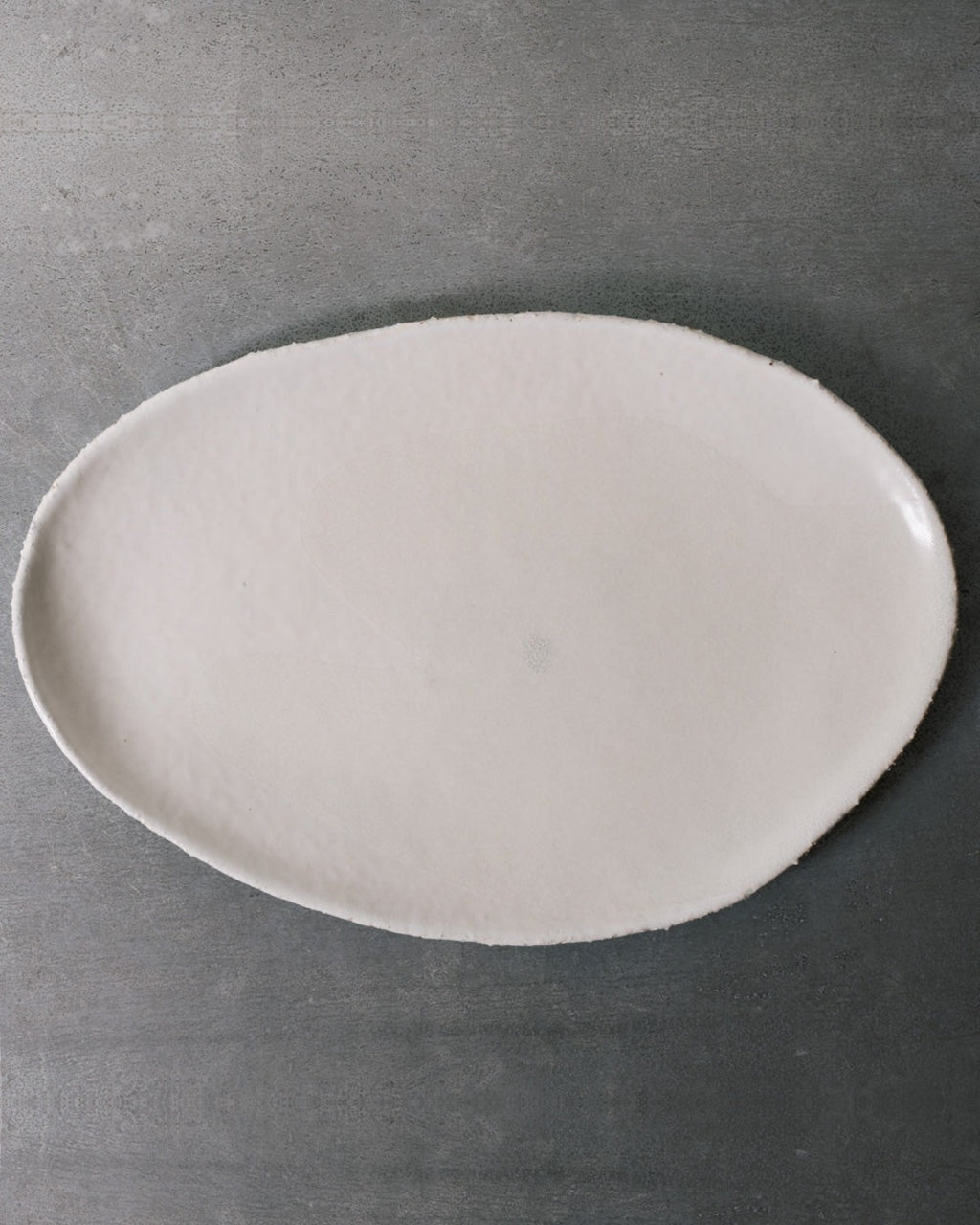 Jars Ceramistes - Plat En Grès Émaillé Wabi - Blanc
