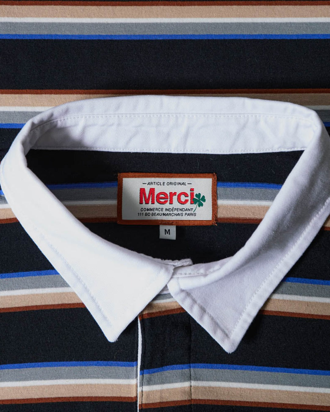 Merci - Caden Stripes Polo - Black