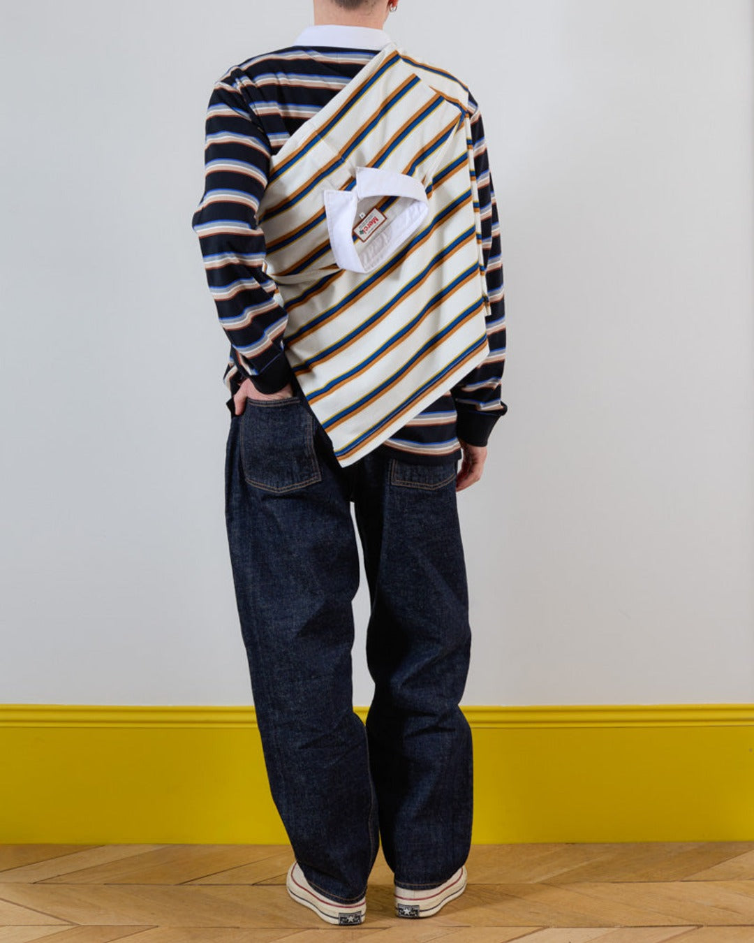Merci - Caden Stripes Polo - Black