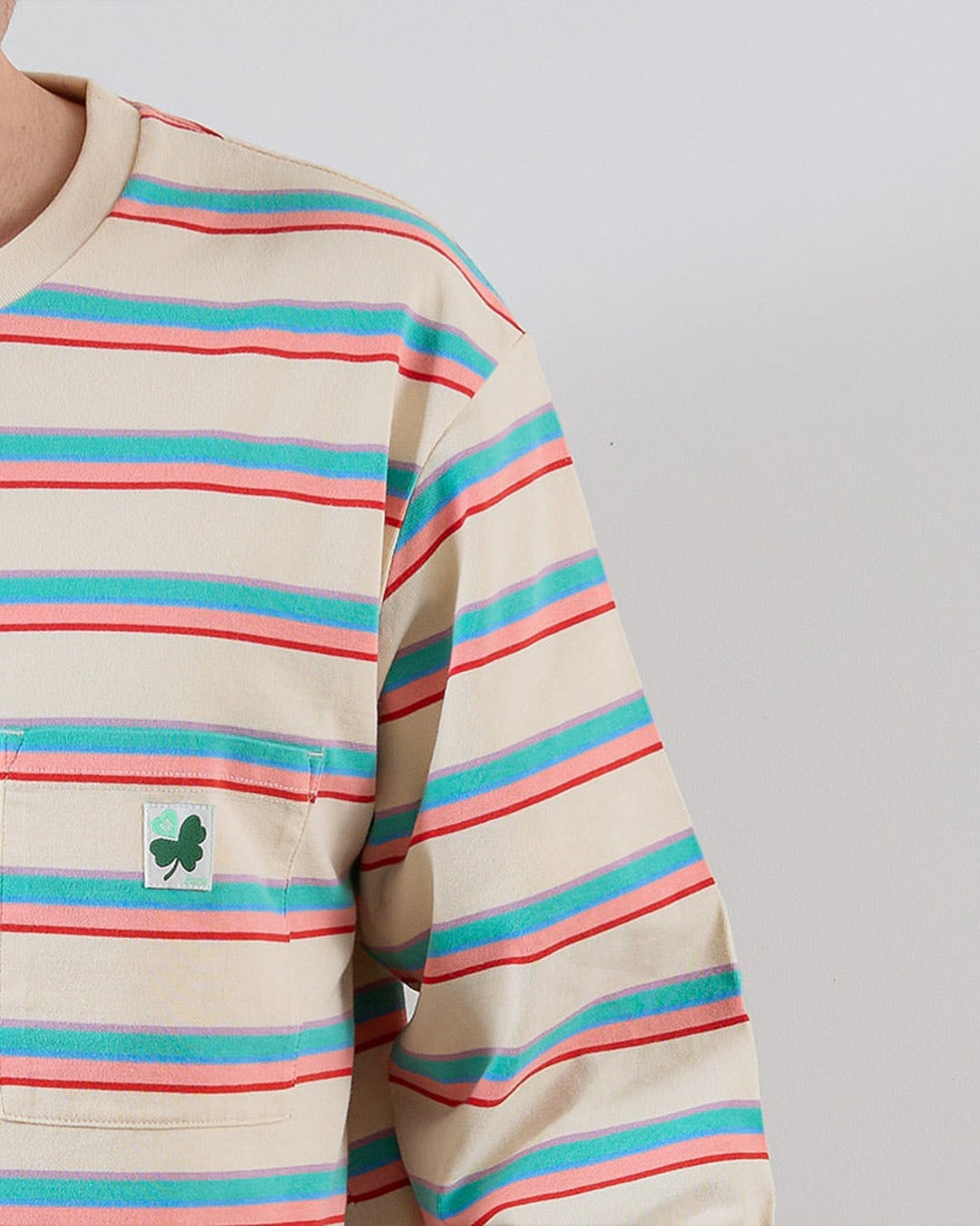 Merci - Vadim Stripes LS T-shirt - Pink