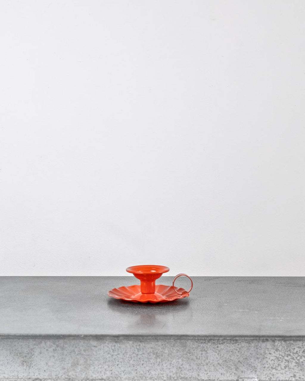 Italo Ottinetti - Aluminum candleholder - Orange