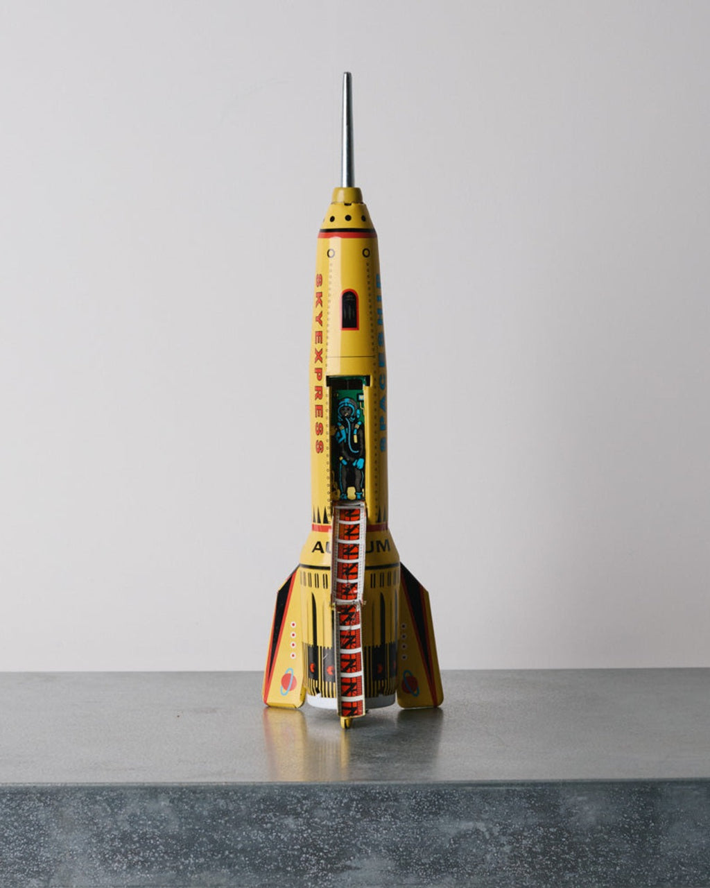 Die Blechfabrik - Toy - Yellow Space Rocket