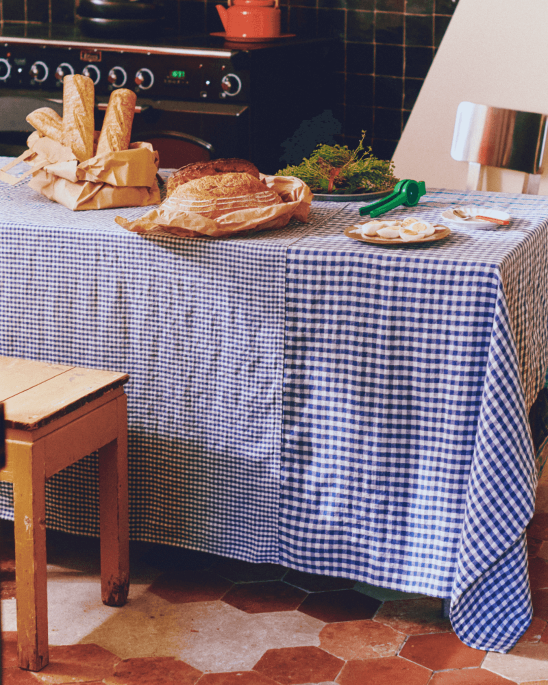 Merci - Bedcover in washed linen - Patchwork