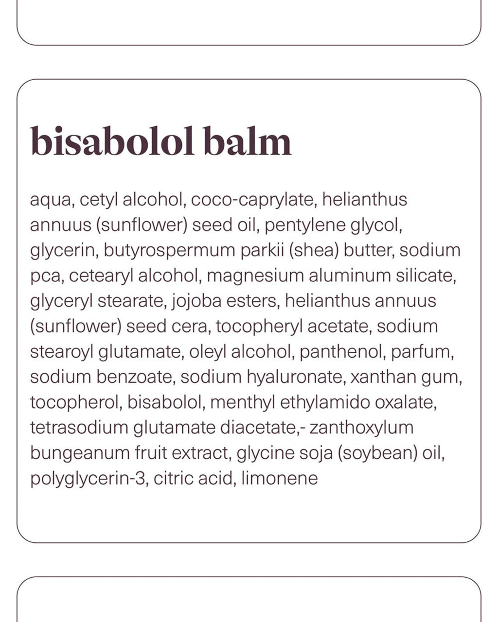 Prescription Skincare - Baume Bisabolol