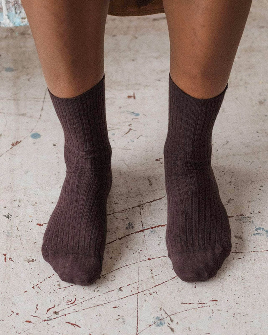 Baserange - Chaussettes Mi-Hautes Côtelées - Tactile