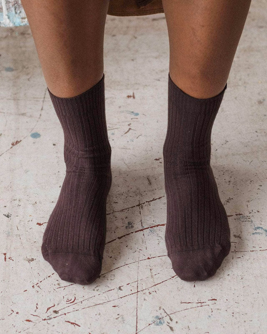 Baserange - Chaussettes Mi-Hautes Côtelées - Tactile