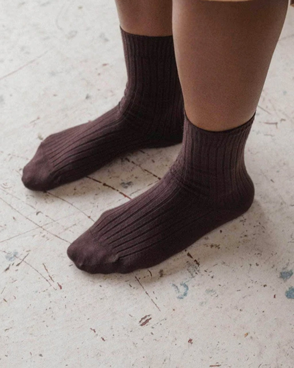 Baserange - Chaussettes Mi-Hautes Côtelées - Tactile