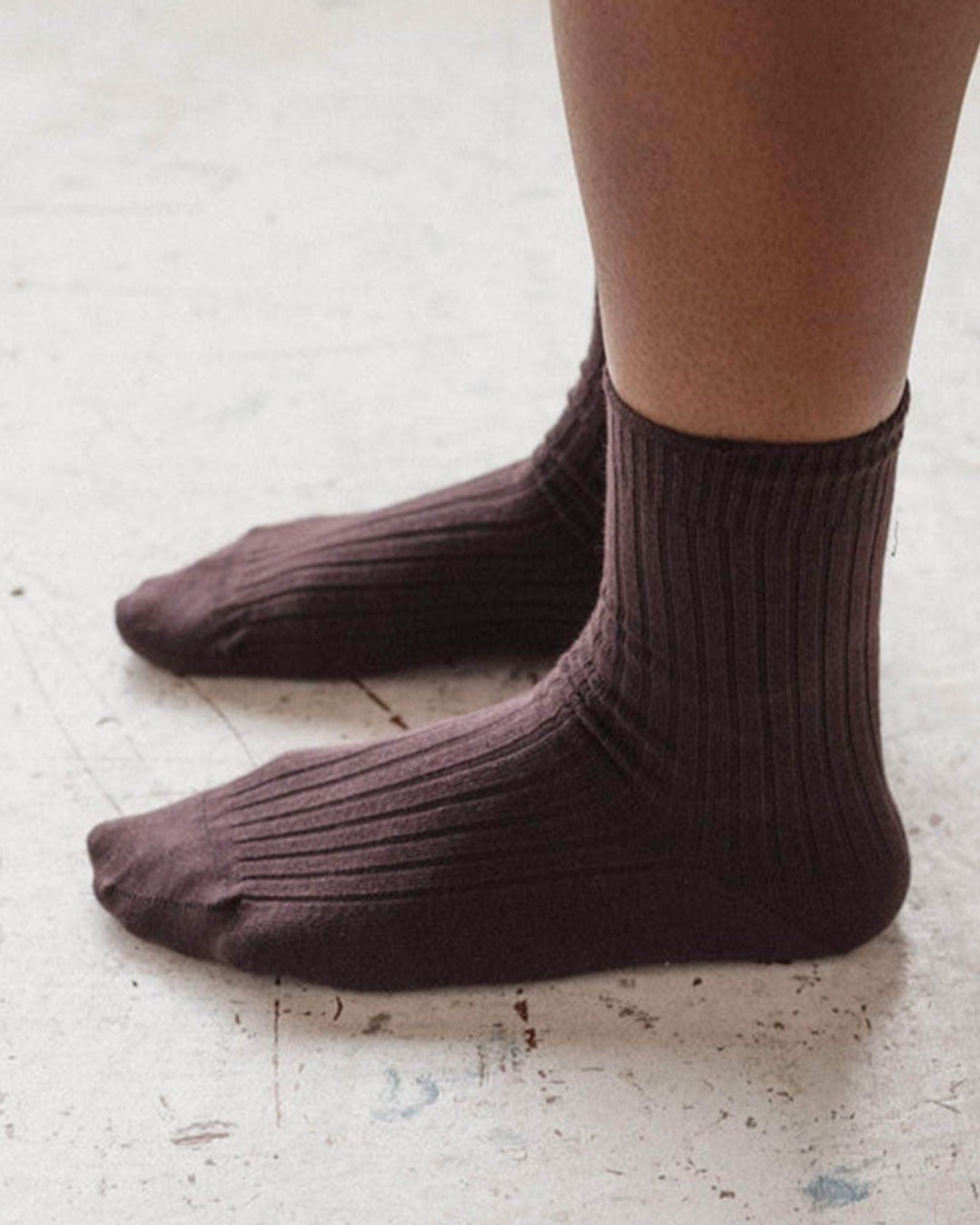 Baserange - Chaussettes Mi-Hautes Côtelées - Tactile
