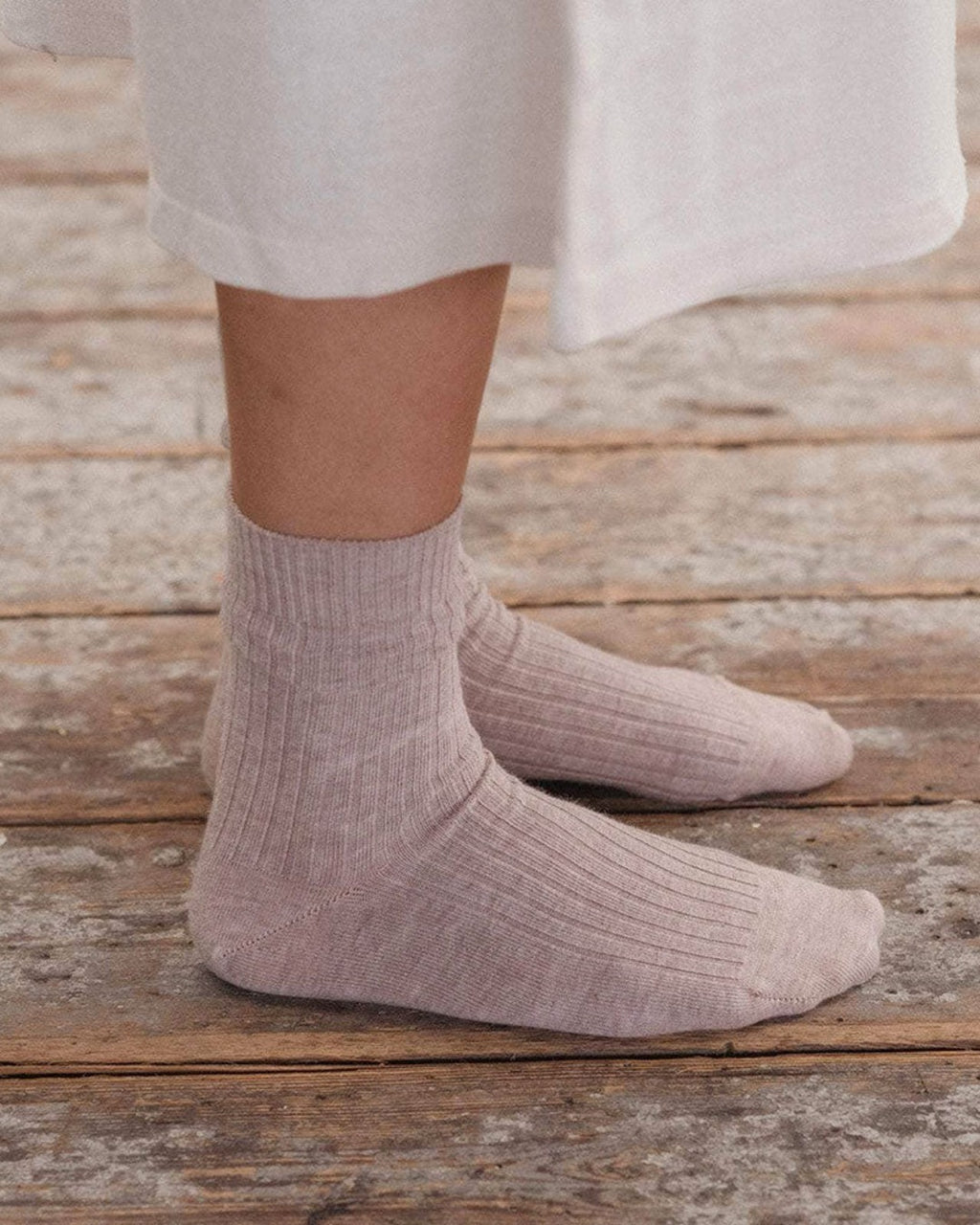 Baserange - Chaussettes Mi-Hautes Côtelées - Haptic