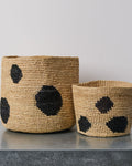Domoina - Raffia basket - Black tots