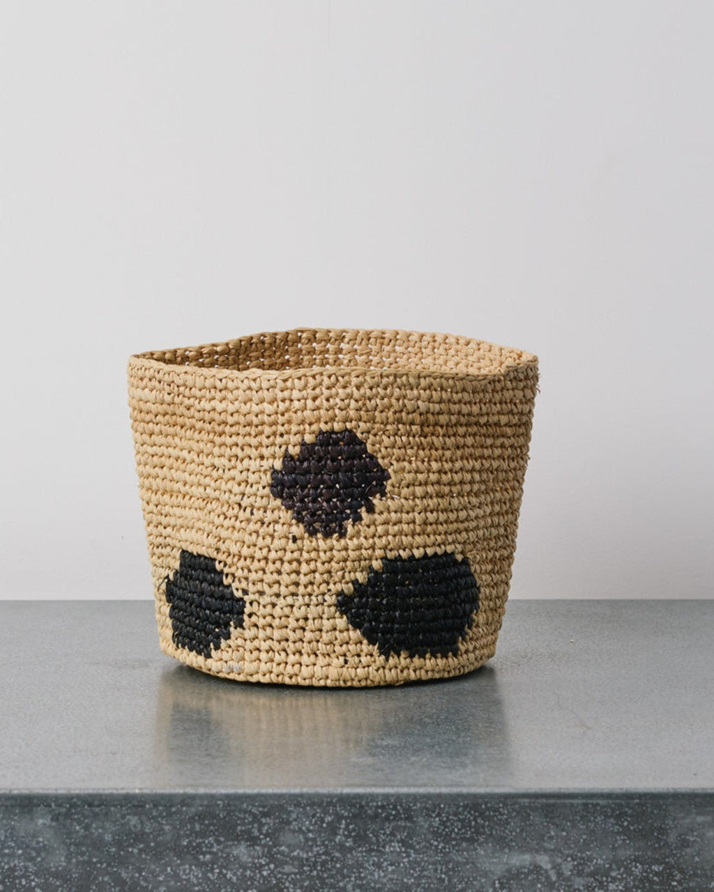 Domoina - Raffia basket - Black tots
