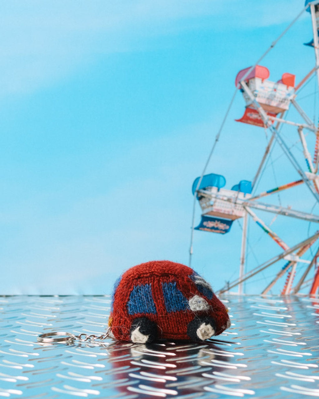 Merci - knitted key ring - Fiat 500
