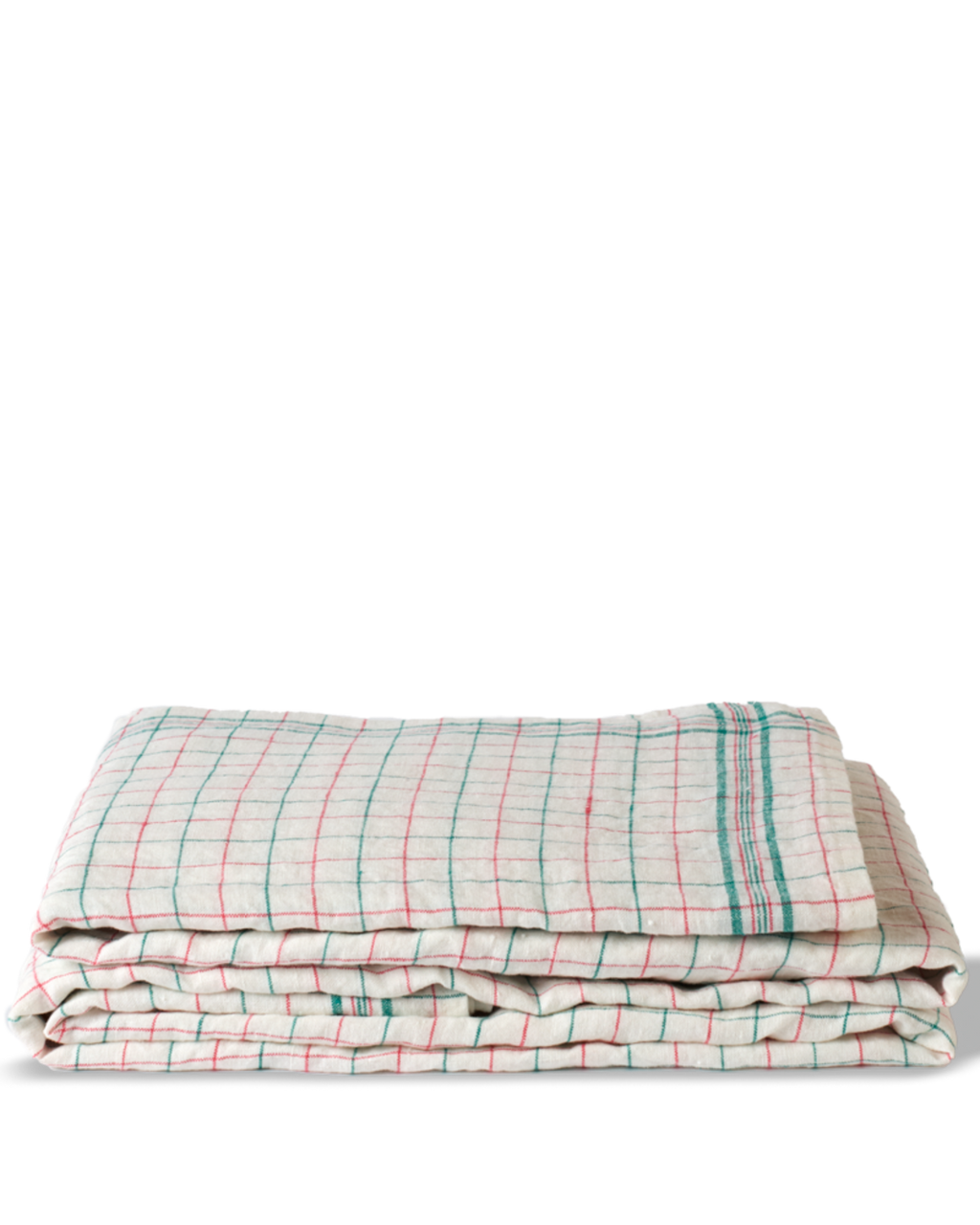 Merci - Washed linen tablecloth - Office - Pink & Green