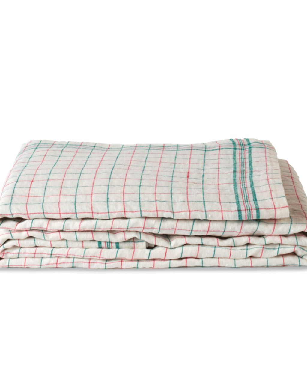 Merci - Washed linen tablecloth - Office - Pink & Green