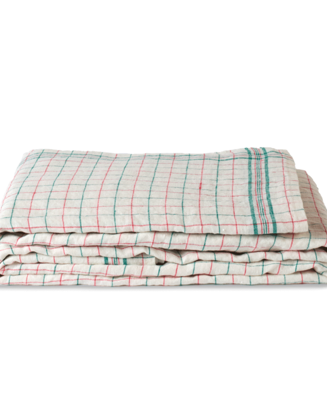 Merci - Washed linen tablecloth - Office - Pink & Green