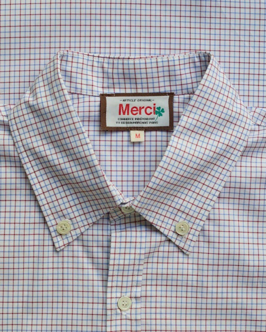 Merci - Chemise Sacha - Carreaux Bleu & Rouge