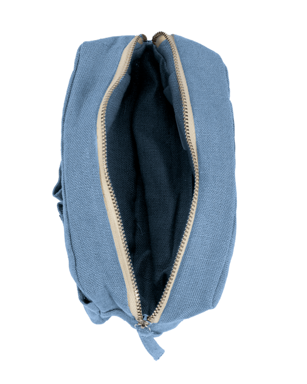 Merci - Trousse En Lin Lavé - Bleu Primaire